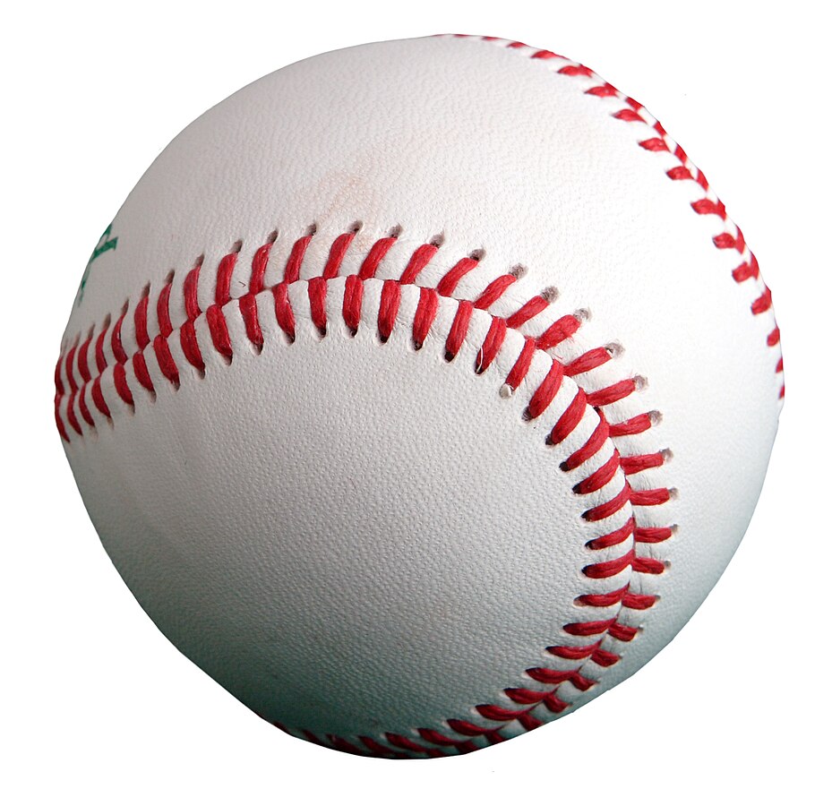 A Baseball, image by Tage Olsin through Creative Commons https://commons.wikimedia.org/wiki/File:Baseball_(crop).jpg